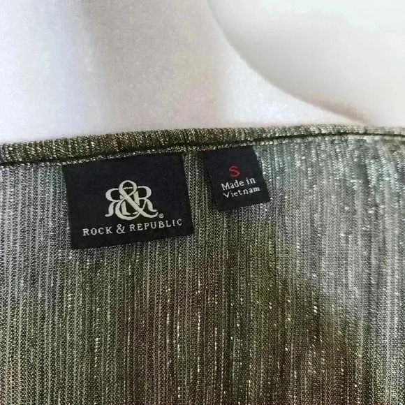 Rock & Republic women's metallic sleeveless knee length dress size small - Picture 5 of 10